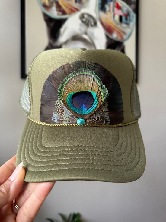BayouStuntWife Accessories - F9 Boho Feather Trucker Hat